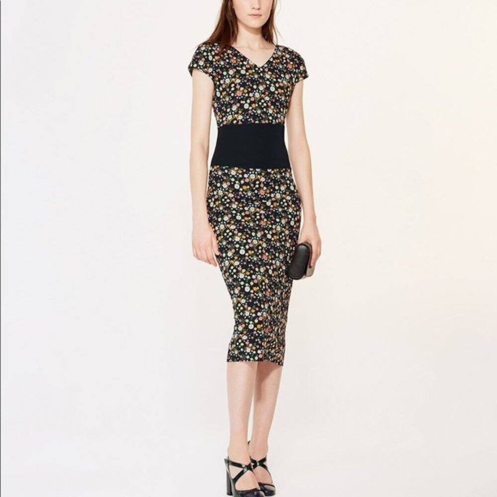 Tory Burch Julillet Ditzy Floral Midi Sheath Dress